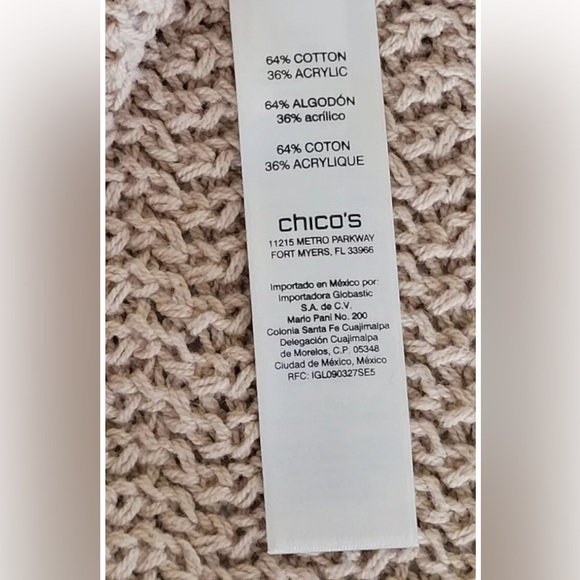 Chico’s loose knit crew neckline sweater! Copper metallic reflections, Size Med - Picture 8 of 15